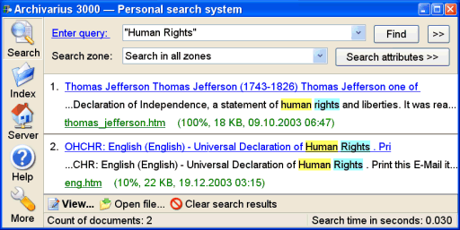 Archivarius 3000 – Document Search, Desktop Search
